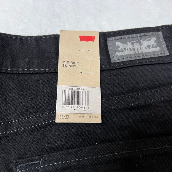 Levi's Plus Size Mid Rise Skinny Jeans Size 16 SHORT NEW Casual Minimalist - Picture 7 of 14